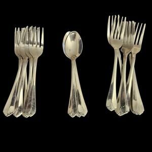 Cambridge Stainless Flatware Lot 20pcs Dinner Salad Forks Teaspoons China